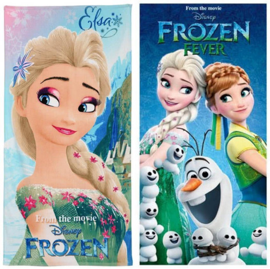 Generico Telo Mare Frozen Disney Elsa Anna Olaf Asciugamano in Cotone CM 140X70-45032/2 